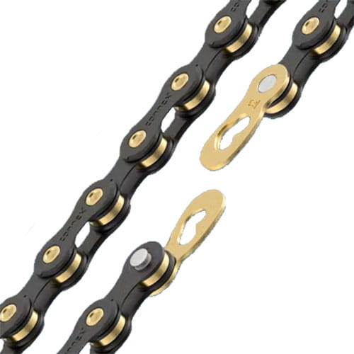 Cadena 12sB, 1/2" x 11/128" 12 velocidades - negro/oro