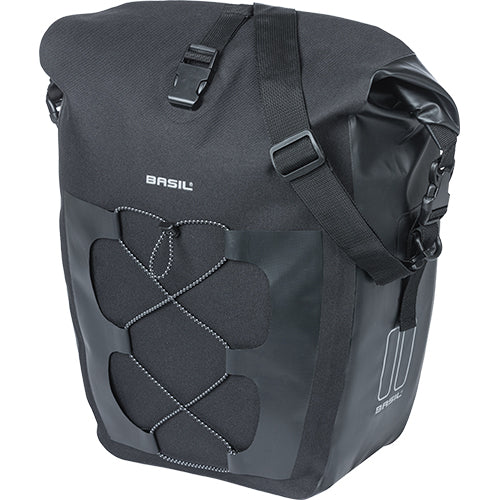 Alforjas laterales impermeables Navigator de 22 litros - negro