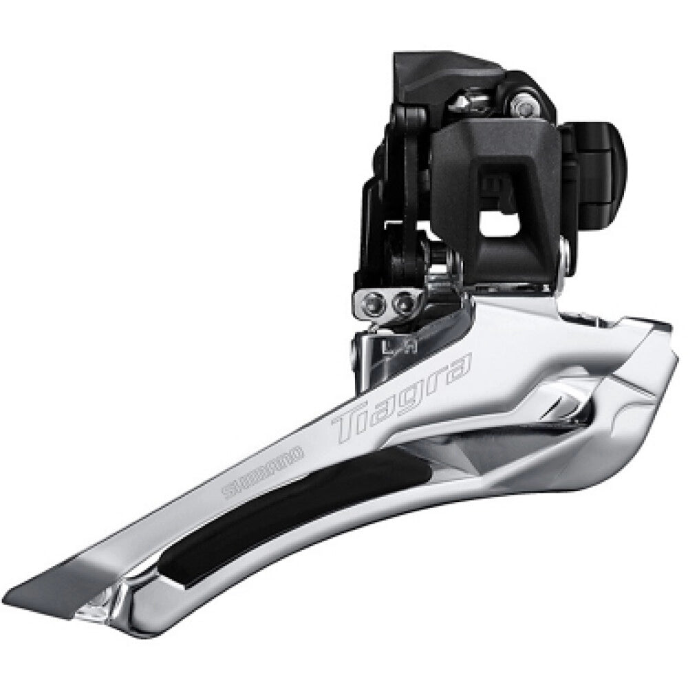 Tiagra FD-R4000 Deragliatore, 2x11 velocità, Down-Pull, collare - nero/argento