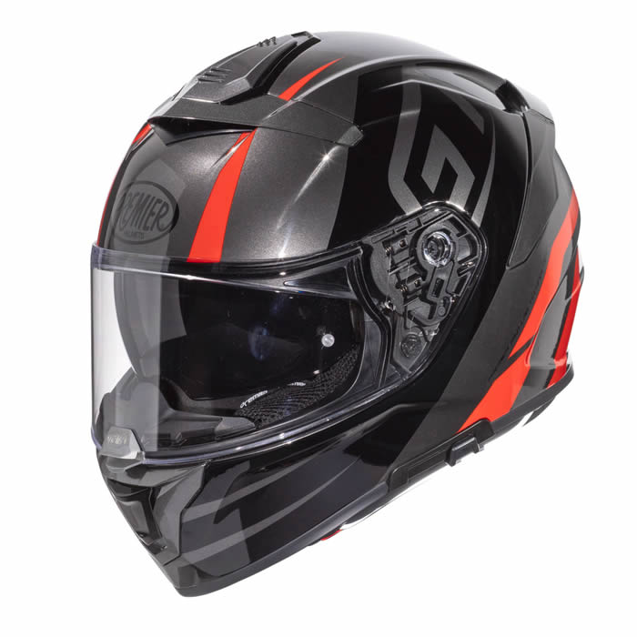 Integralhelm Devil GT 17 - grau-schwarz-rot