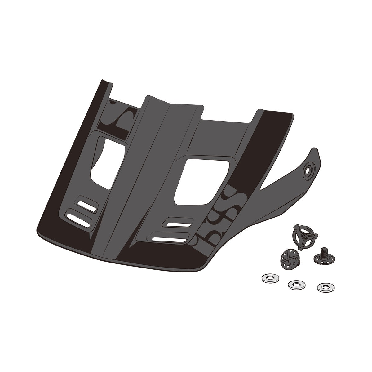 Visor + Pins Xact Evo SM-LXL - black