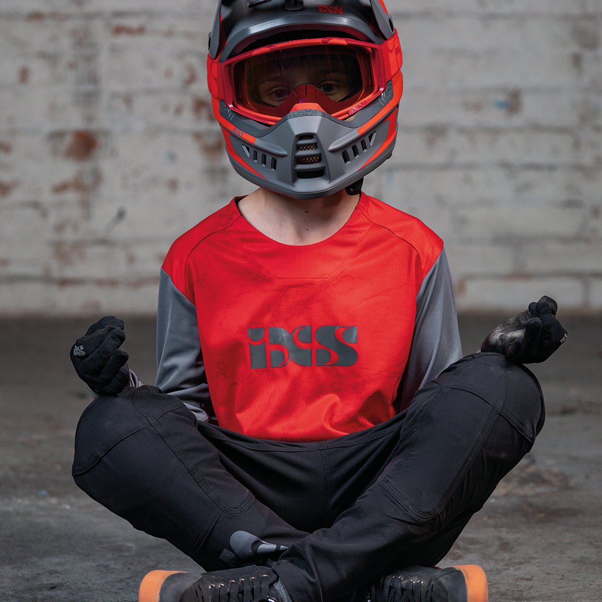 Trigger X Air Kindertrikot langärmlig - Rot/Grau iXS