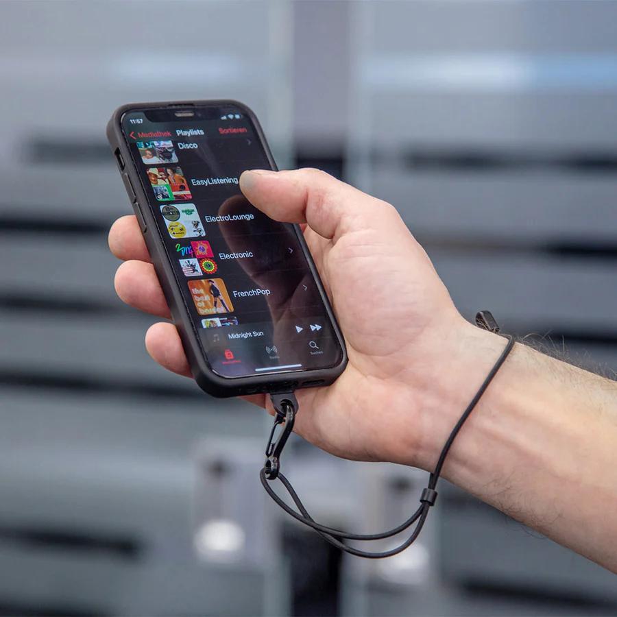 Funda para teléfono con cordón pequeña