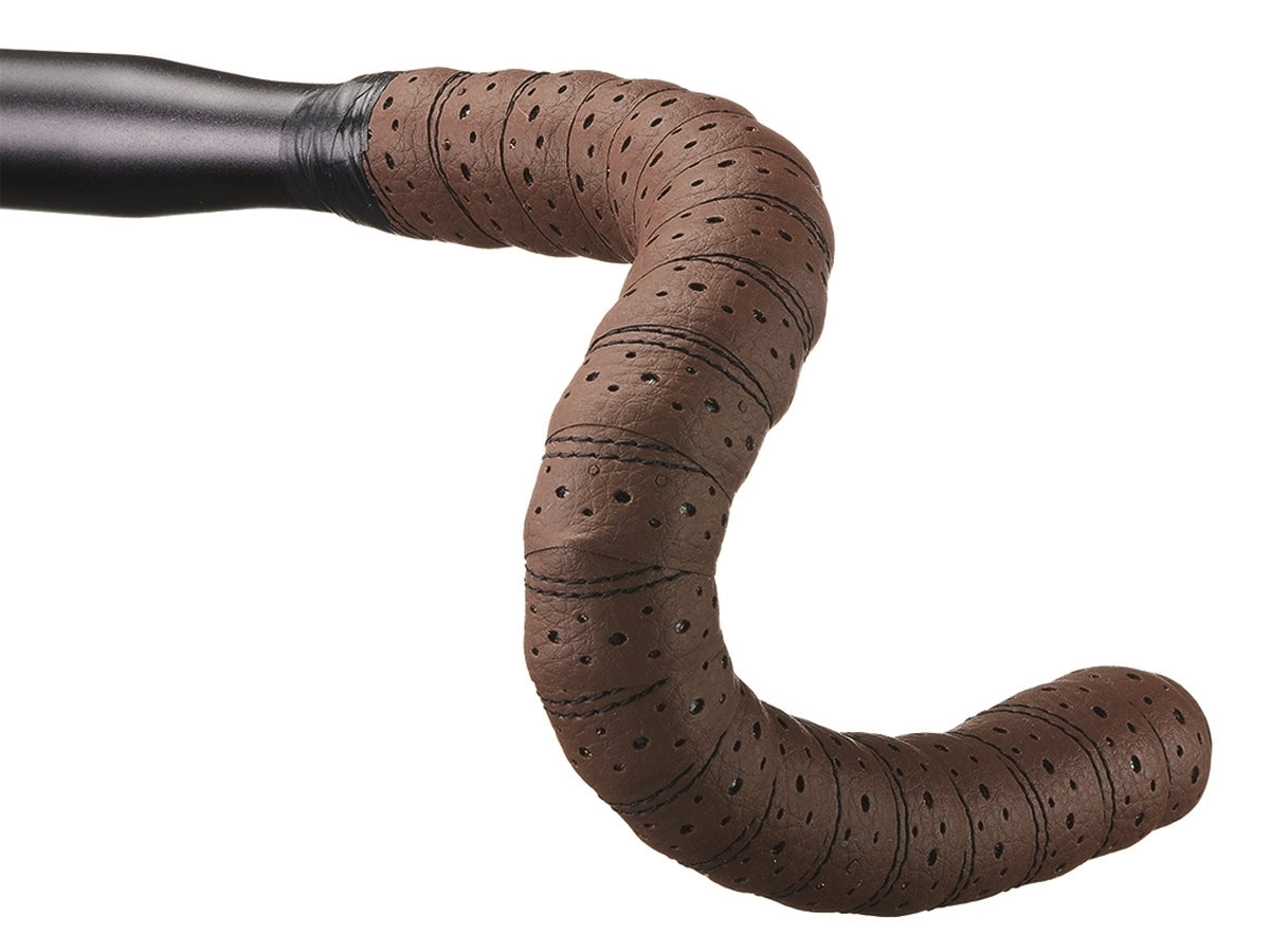 Supreme Pro Ruban de guidon en faux cuir 3 mm - Marron foncé/Noir