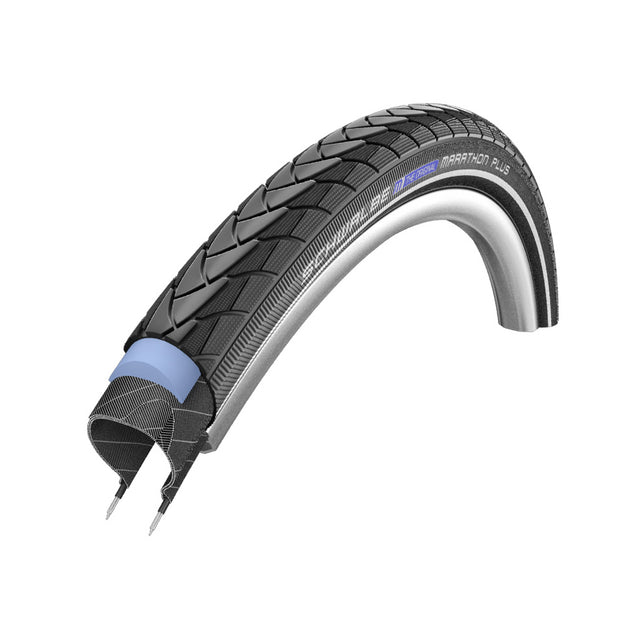 Marathon Plus Drahtreifen - 28x1.00 Zoll - SmartGuard - Reflexstreifen - schwarz