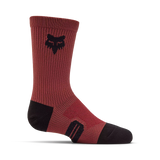 Youth Ranger Crew 6" Socks - Rust Brown Fox Racing