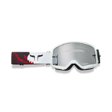 Main Kairos Mirrored Lens Goggle - White/Florescent Red