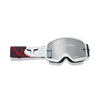 Main Kairos Mirrored Lens Goggle - White/Florescent Red