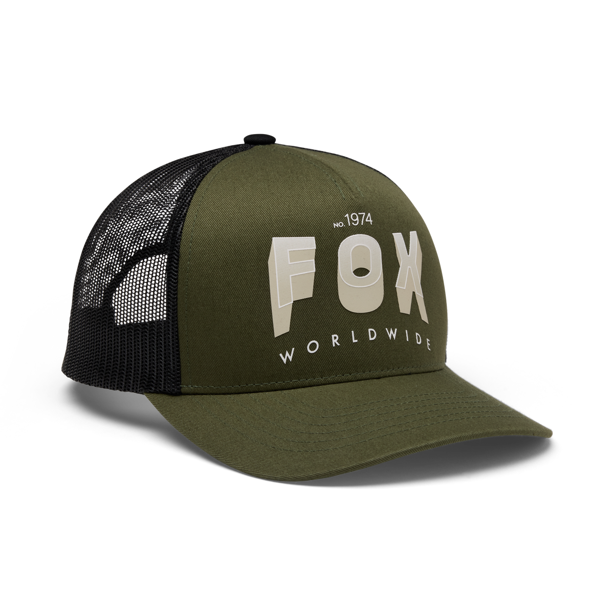 Block Mesh Trucker Hat - Army
