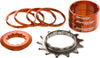 Singlespeed Kit 13T zębatka + 7 spacerów - pomarańczowy