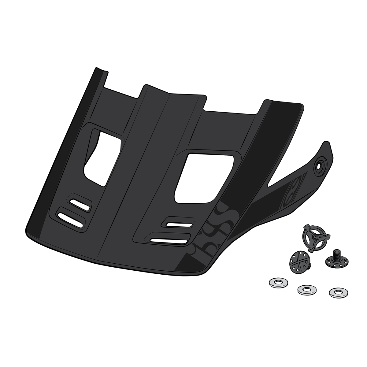 Xult DH Visiera + Pin - Nero/Nero