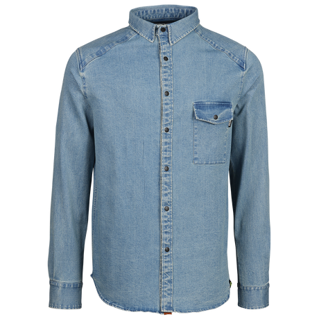Carve Digger Organic Denim Shirt - Washed Blue iXS