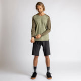Flow X Long Sleeve Jersey - Olive-Dark Olive iXS