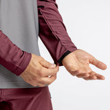Flow XTG Long Sleeve Henley - Graphite/Raisin iXS