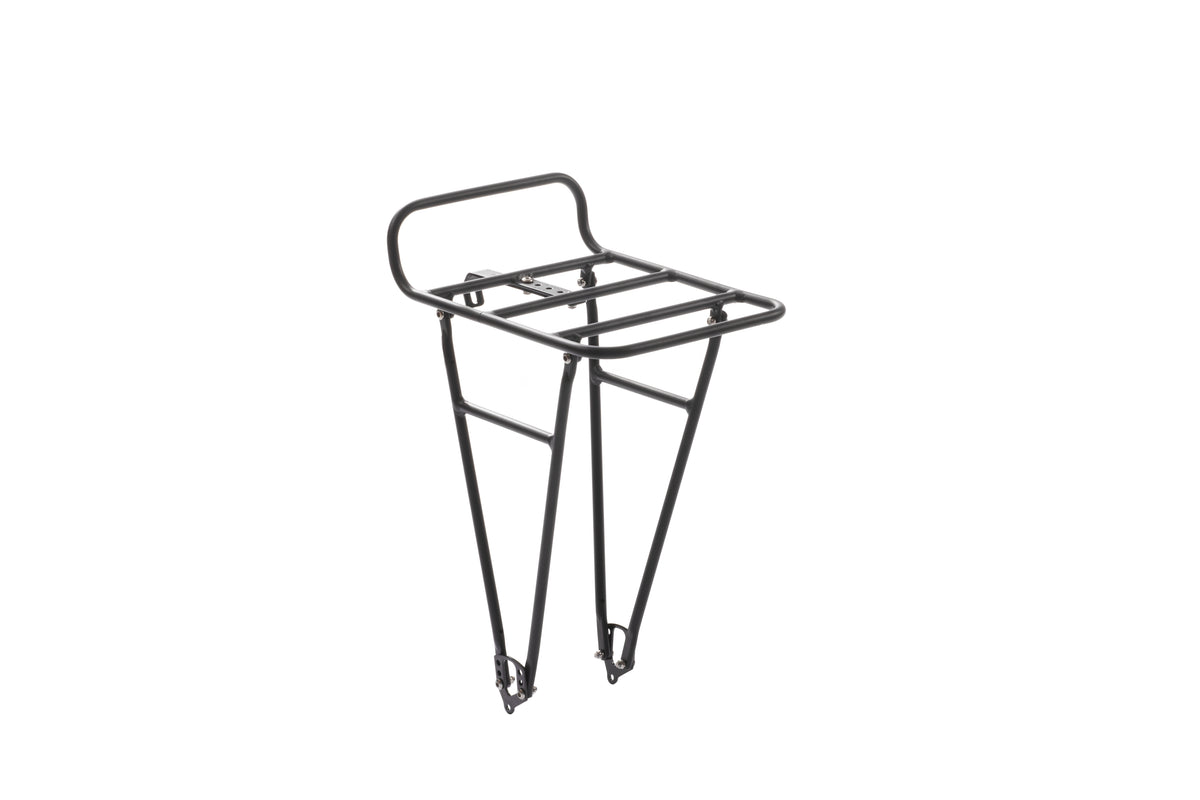 Porte-bagages avant pour vélo en aluminium - Noir