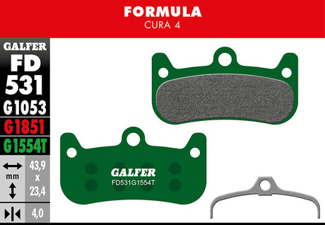 Pro Bremsbeläge für Formula Cura 4 - Grün