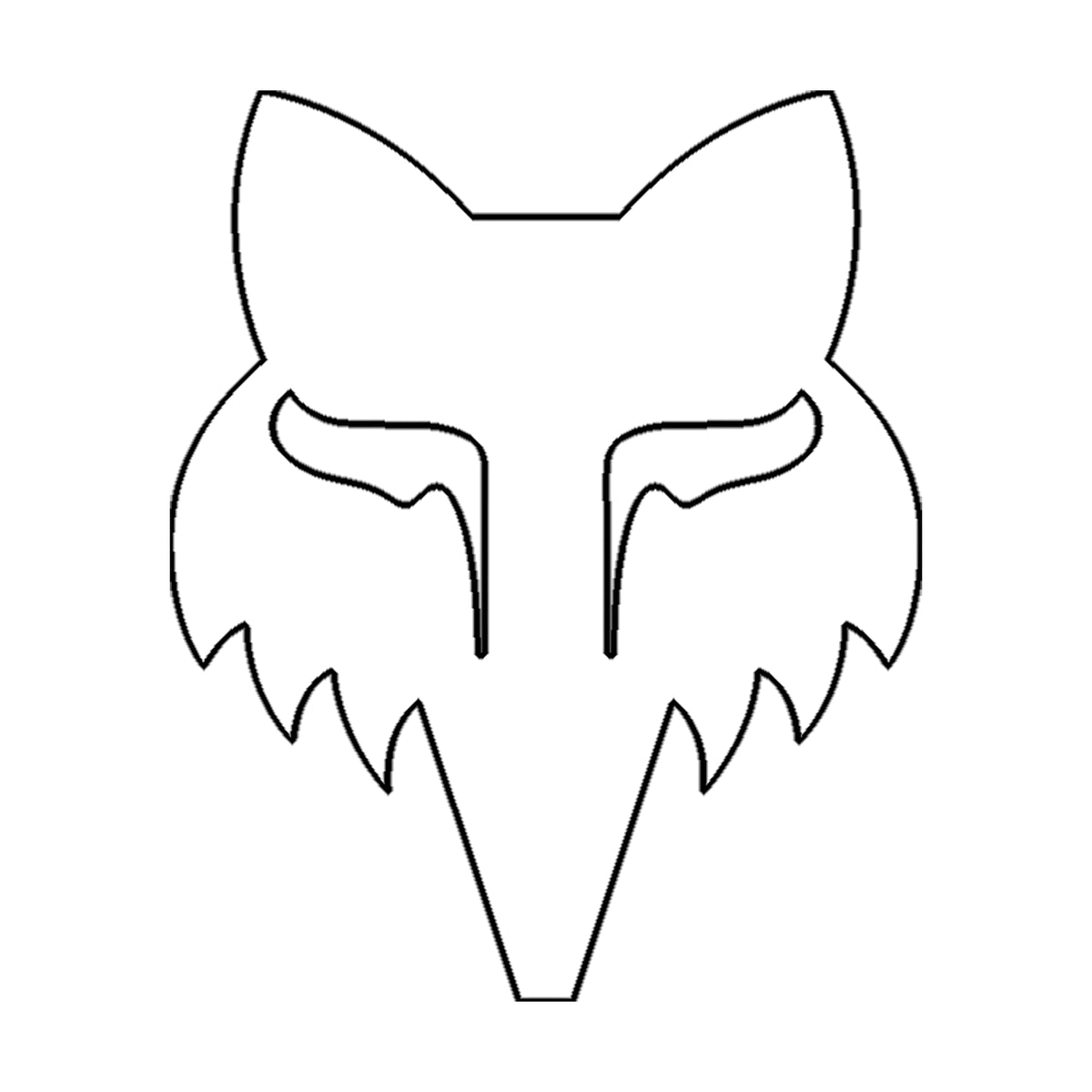 Fox Head 2.5" - Die Cut Vinyl - White