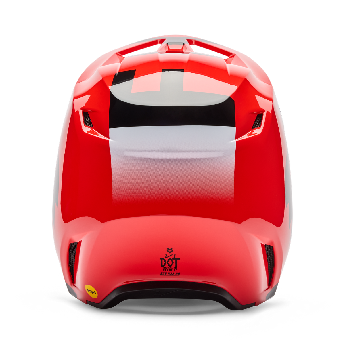 V1 Shield Fullface Helm - Fluorescent Red