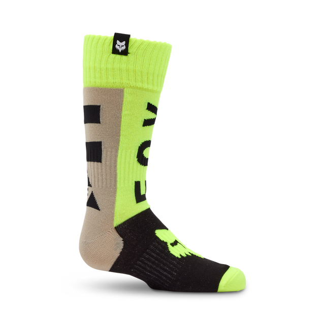 Youth 180 Collect Socke - Grey/Yellow Fox Racing