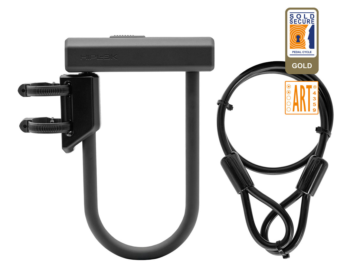Urban D+ shackle lock - black