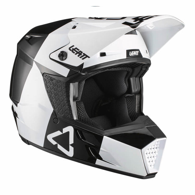 Motocrosshelm 3.5 Junior V21.3 - weiss-schwarz