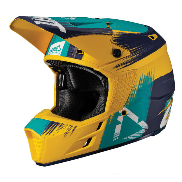 Motocrosshelm GPX 3.5 V19.1 gold-türkis