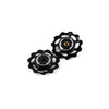 Jockey wheels derailleur pulleys - 11 teeth - black 