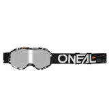 B-10 Youth Goggle ATTACK black/white - silver mirror