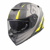 Integralhelm Devil GT Y BM - grau-gelb