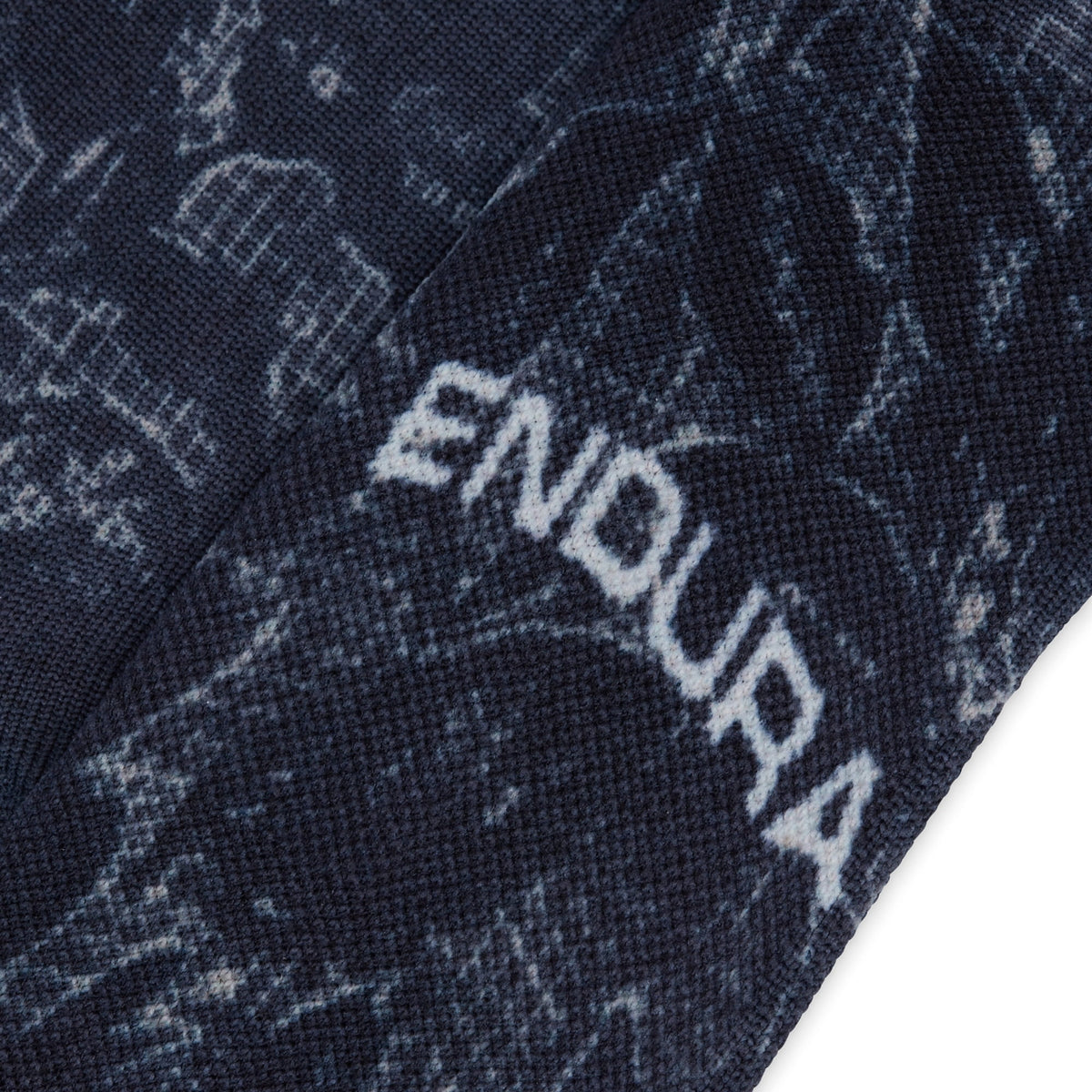 Grid Floral LTD Print Sock - Black 