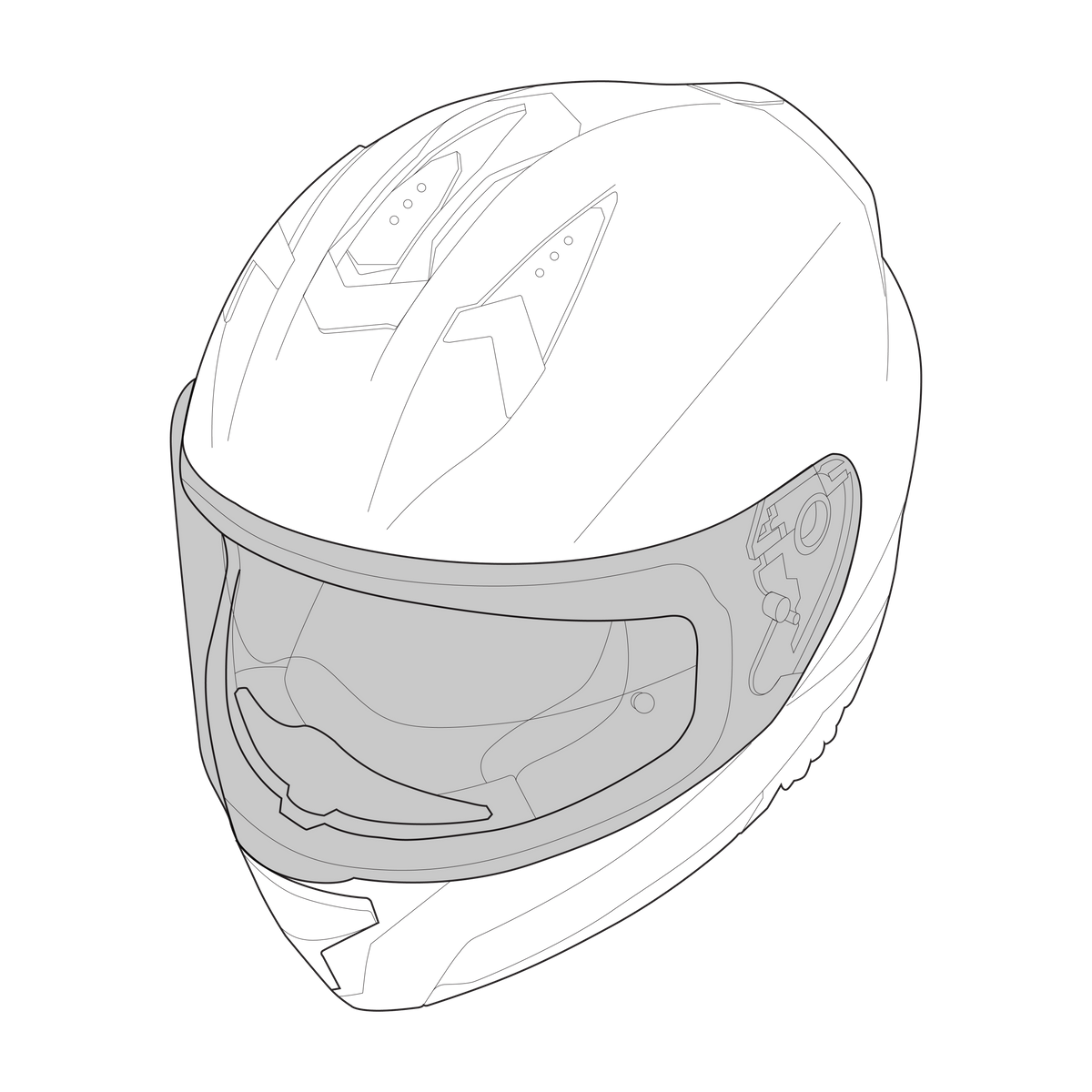 Rapid 1.0 FF Helm Visier clear PLR