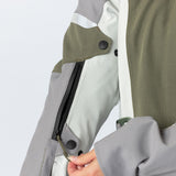 Damen Venture-STX 1.0 Laminatjacke hellgrau-oliv