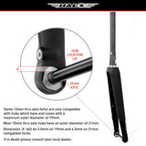 Thru axle adapter 15 to 12 mm - Black 
