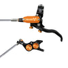 Freno de disco Tech 4 EVO TR4 con manguera de acero - negro/naranja